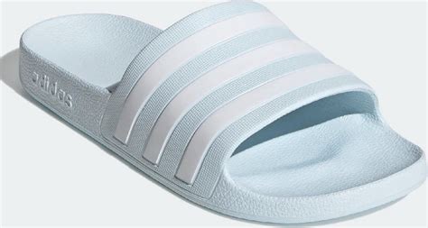 adidas slippers lichtblauw wit|Adidas slips dames.